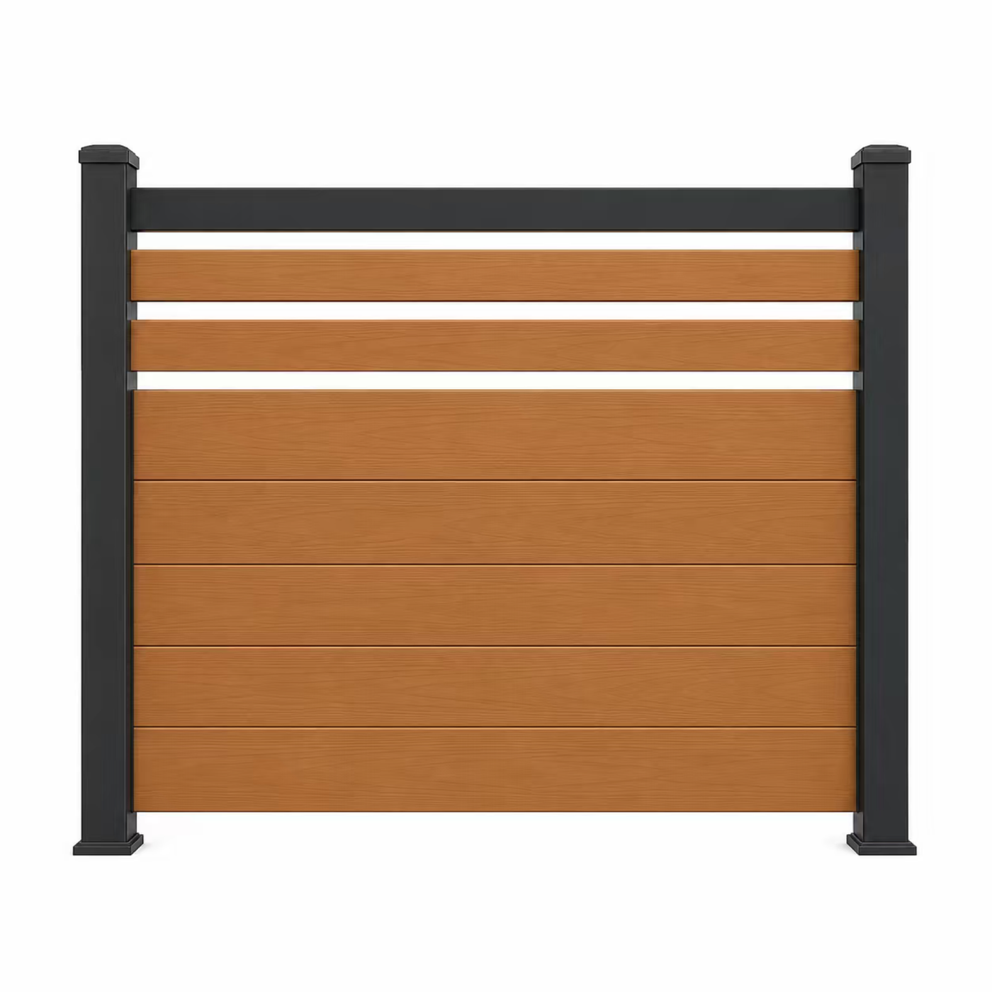 Horizontal half-spacing garden fence configuration