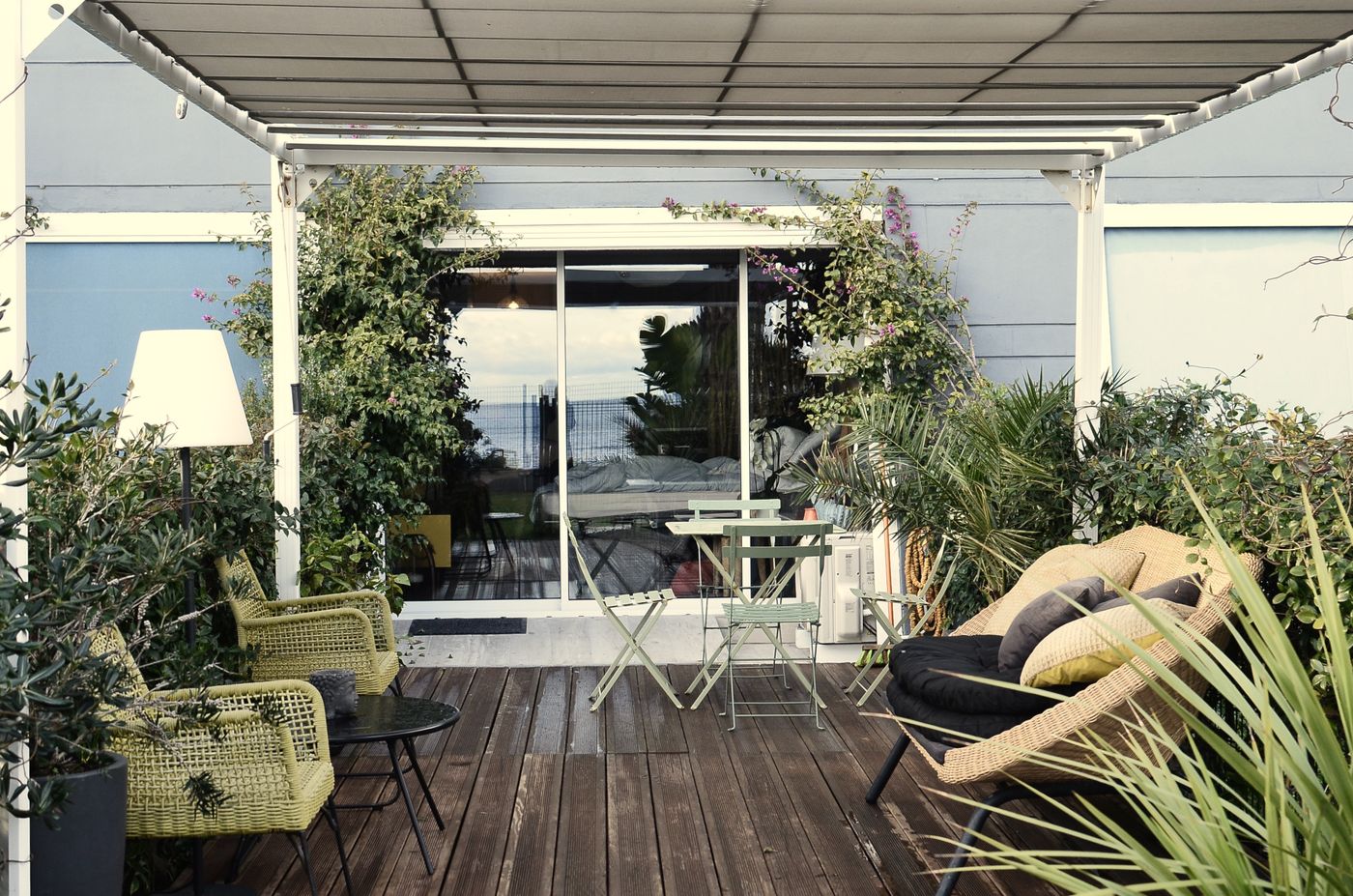 Completed outdoor living terrace project