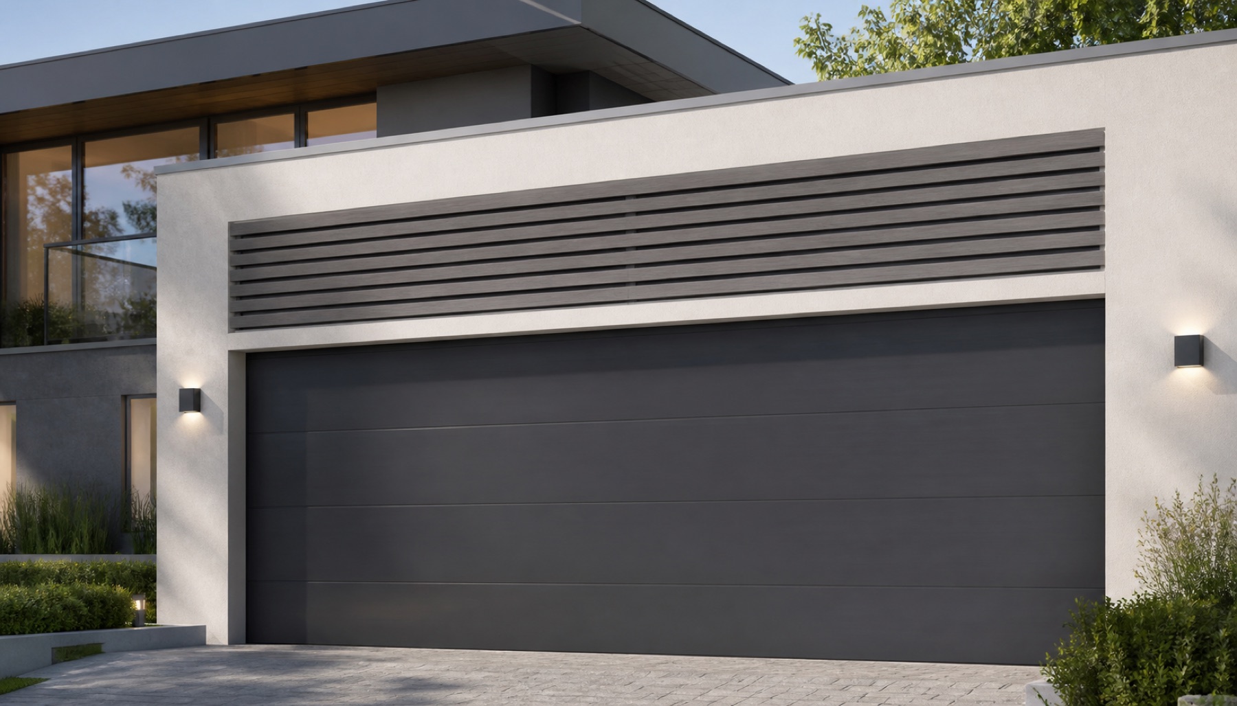 Villa garage horizontal grille concept