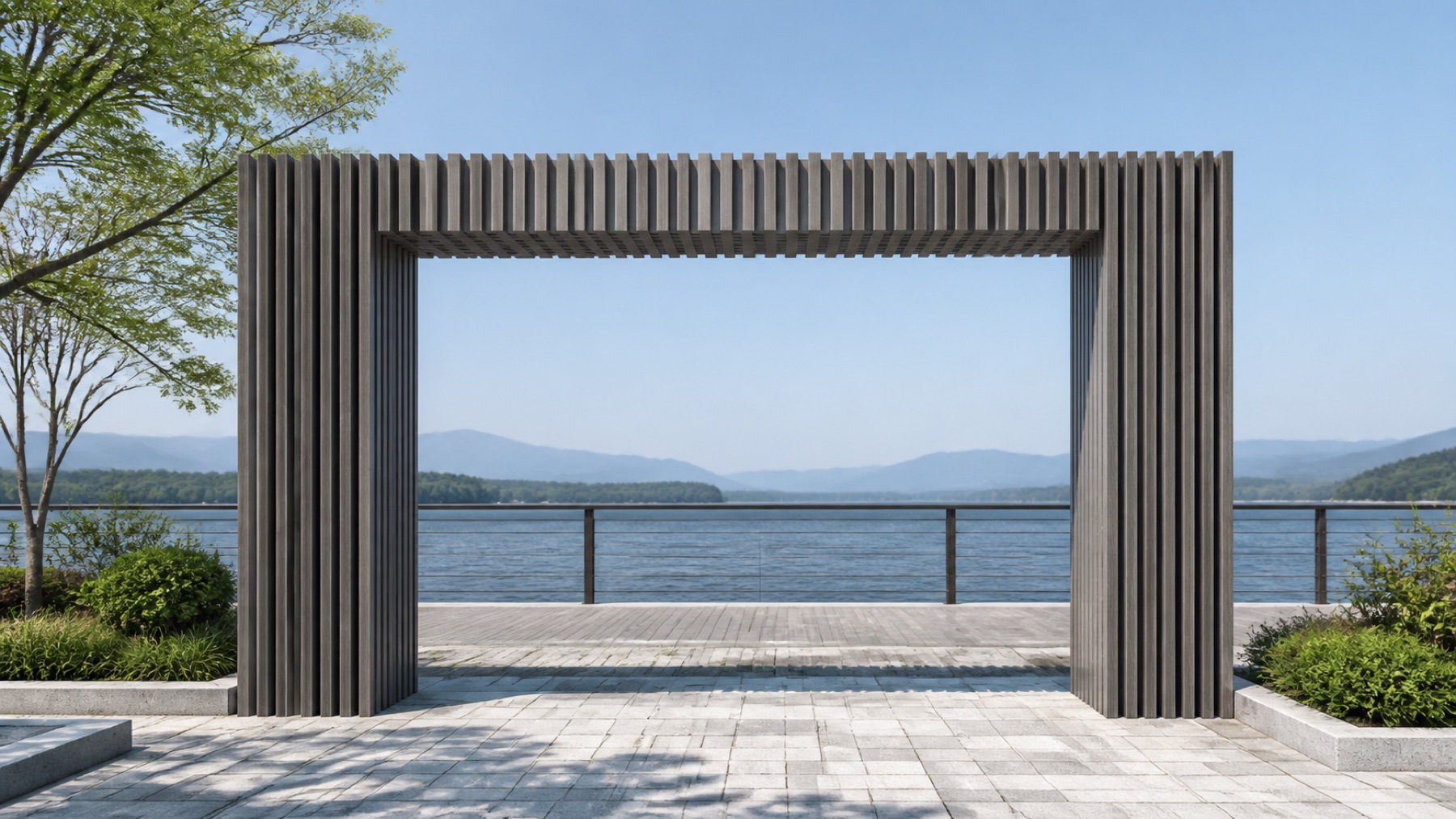 Lakeside promenade directional grille concept